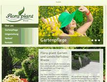 Tablet Screenshot of flora-plant.de